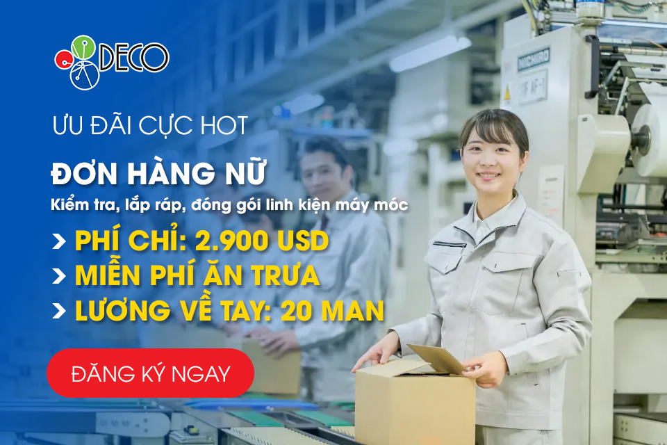 Ưu đãi đơn hàng nữ: Kiểm tra – Lắp ráp – Đóng gói linh kiện máy móc