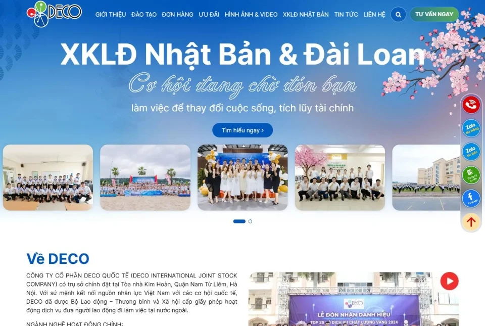 Tra cứu thông tin từ website chính thức của công ty XKLĐ