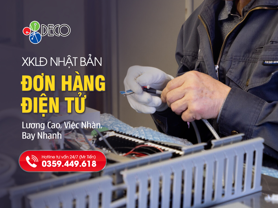 TOP Đơn Hàng Linh Kiện Điện Tử Nhật Bản 2026: Lương Cao, Việc Nhàn, Bay Nhanh