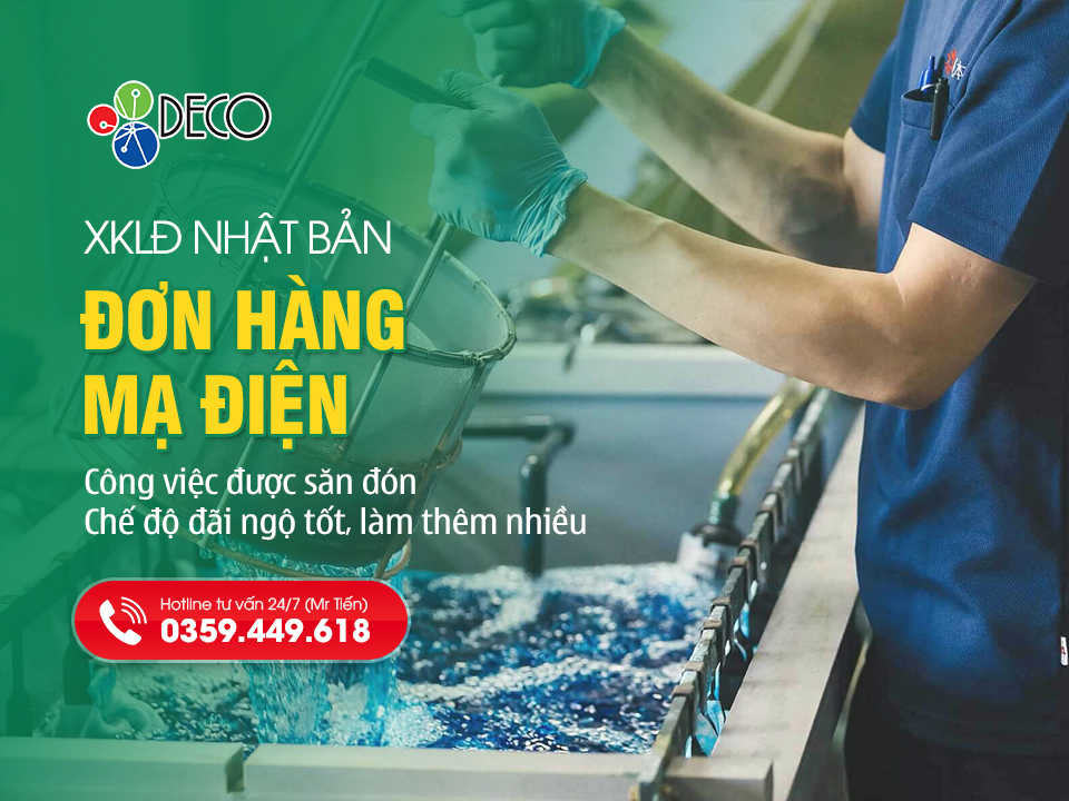 Đơn Hàng Mạ Điện Nhật Bản Lương Cao: Công Việc Ổn Định, Chế Độ Tốt Nhất 2026