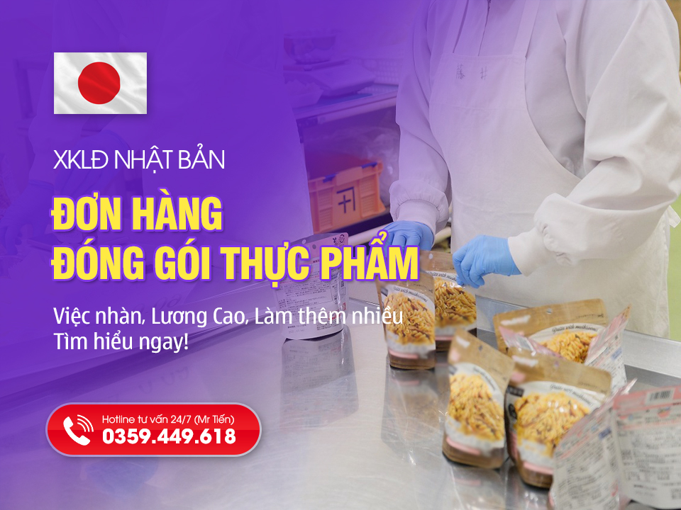 Đơn Hàng Đóng Gói Thực Phẩm Nhật Bản: Việc Nhẹ Lương Cao Và Tăng Ca Cực Khủng