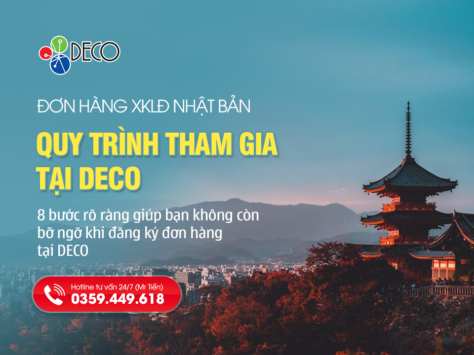 Quy trình tham gia đơn hàng xkld Nhật Bản tại DECO