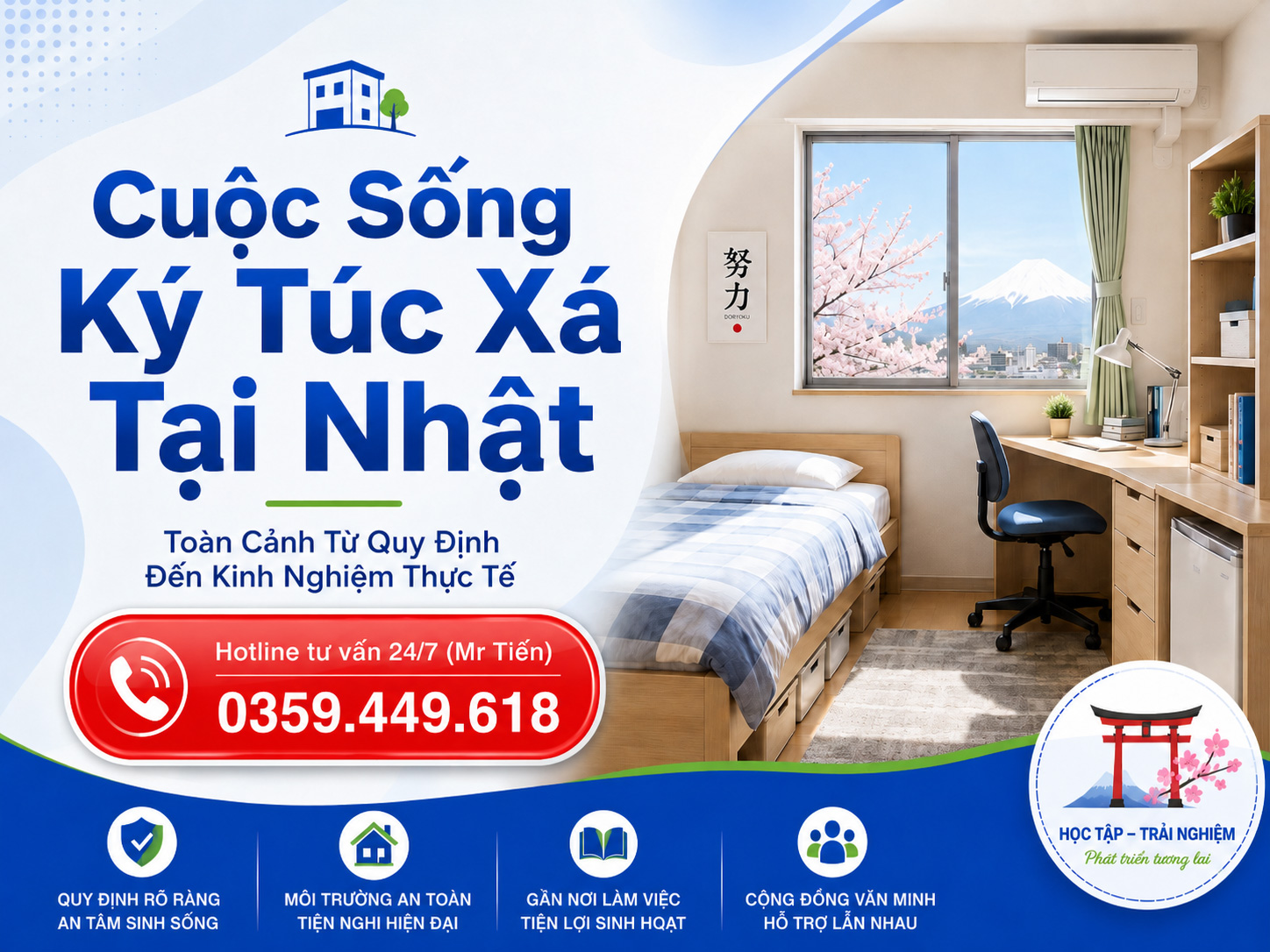 Cuộc sống ký túc xá tại Nhật