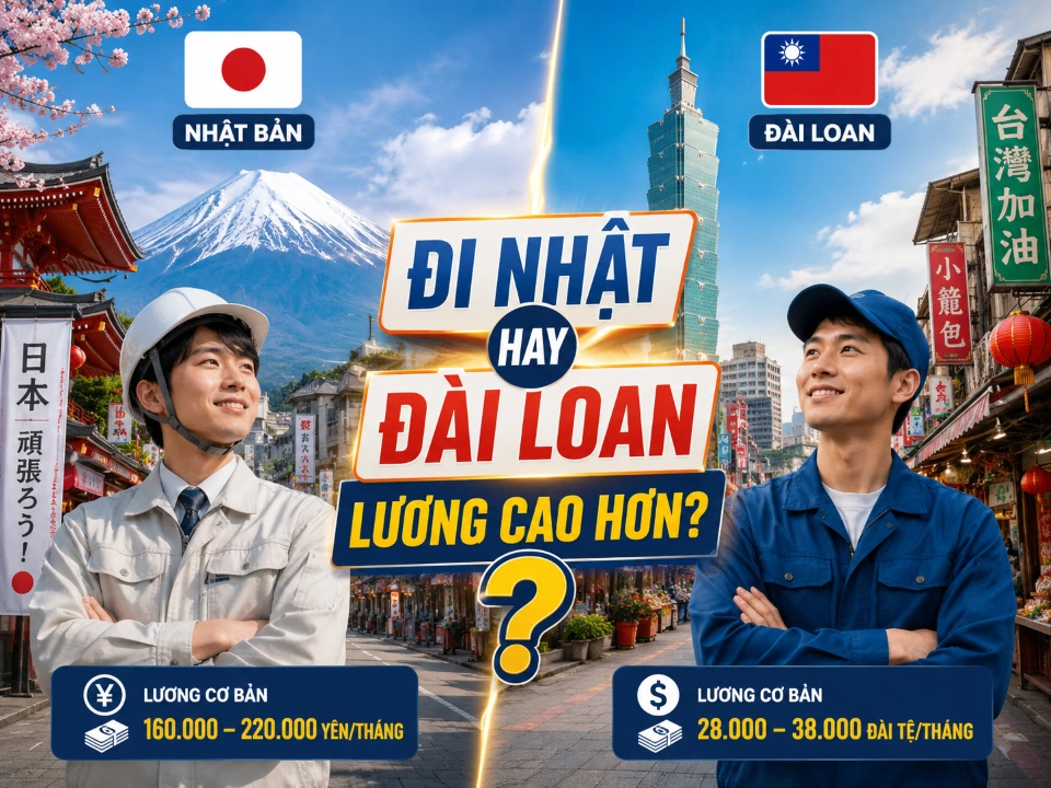 Đi Nhật hay Đài Loan lương cao hơn?