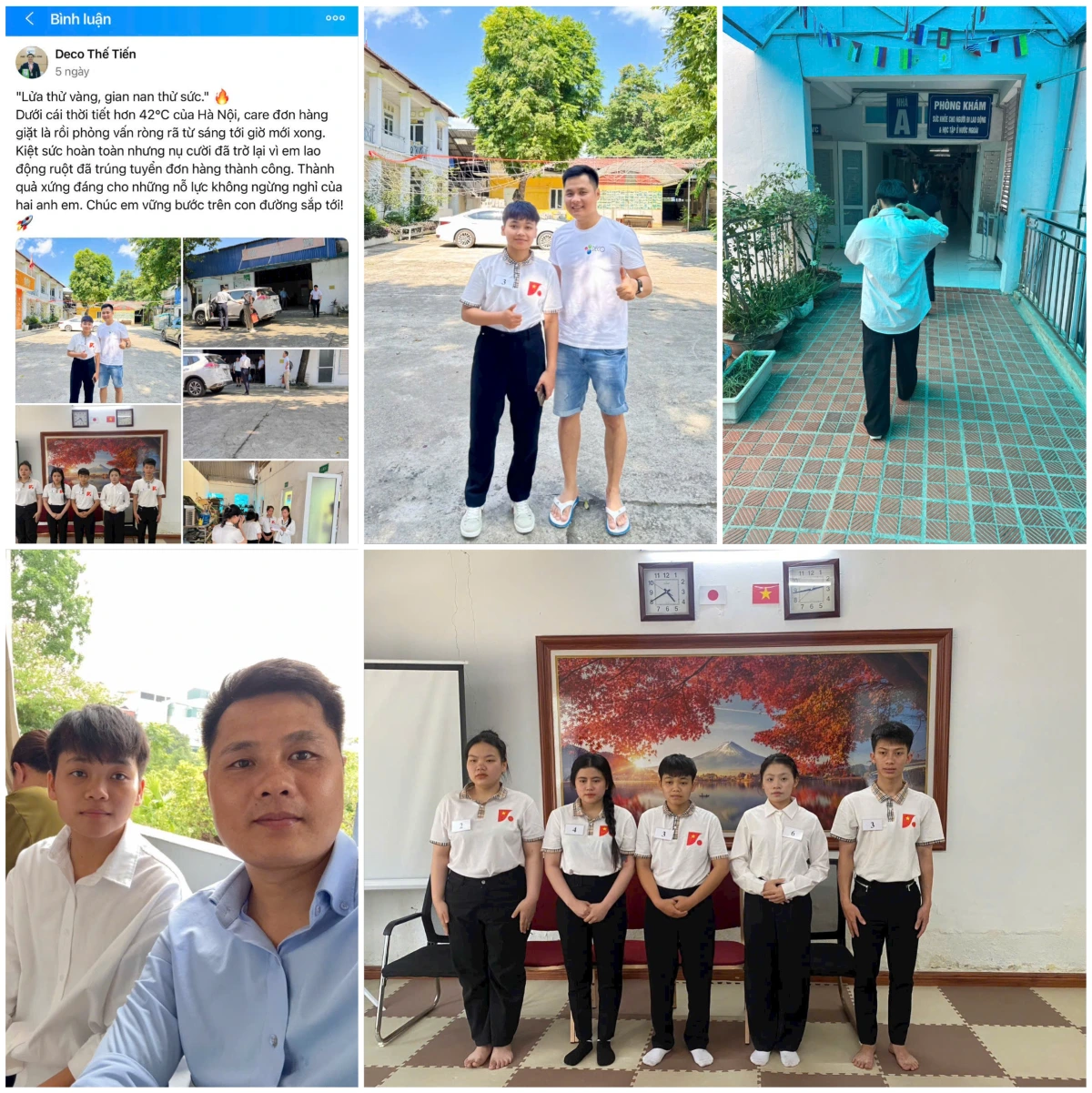 Hỗ trợ em Minh đăng ký đơn hàng giặt là Nhật Bản