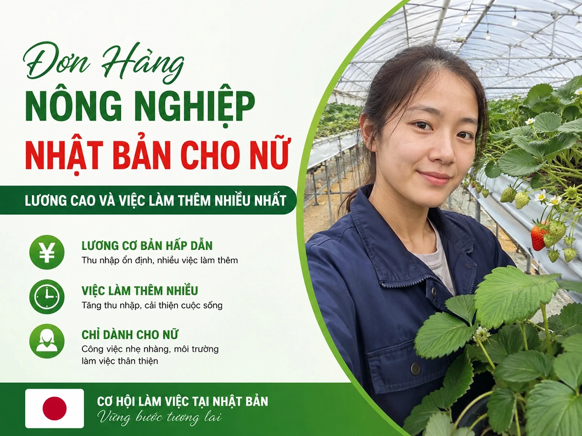 Đơn hàng nông nghiệp Nhật Bản cho nữ
