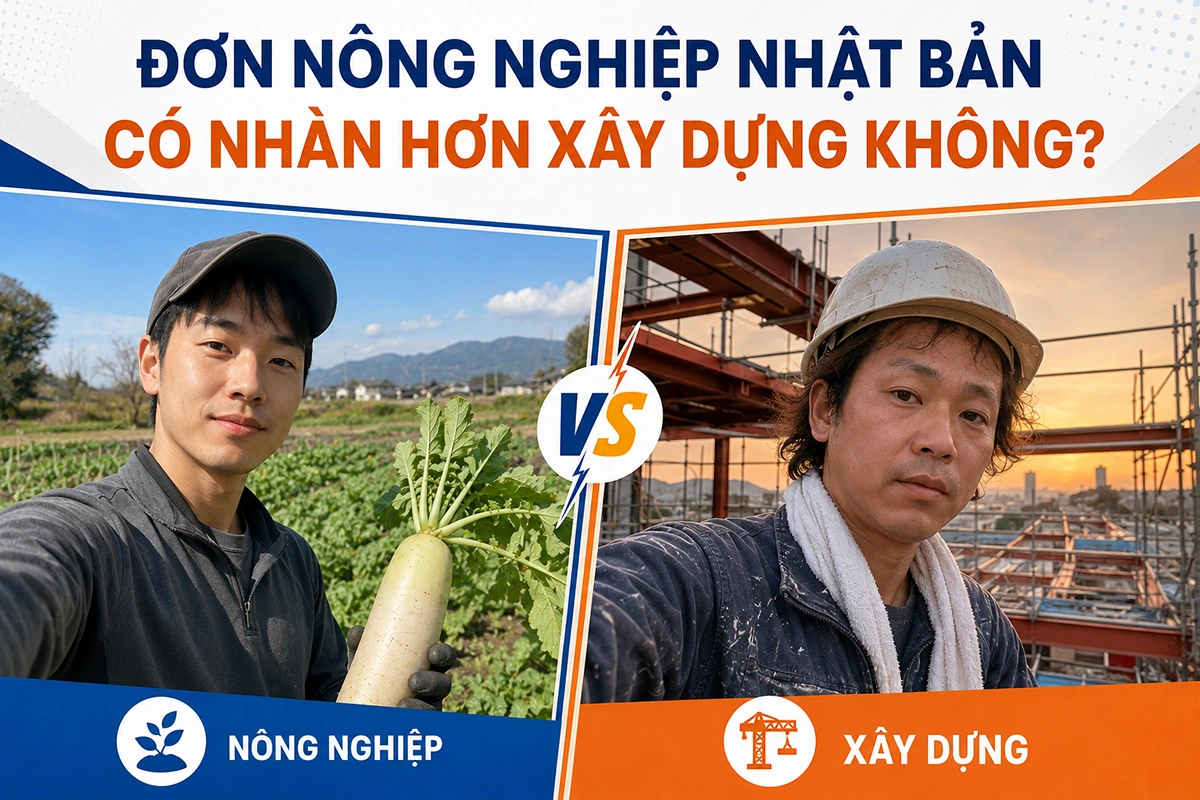 Đơn nông nghiệp Nhật Bản có nhàn hơn xây dựng không?