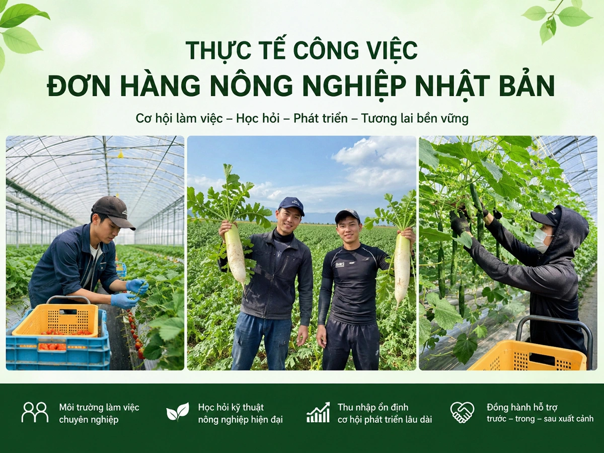 Thực tế công việc đơn hàng nông nghiệp Nhật Bản