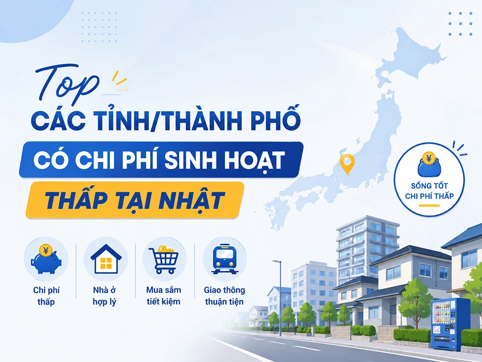Các tỉnh/thành phố có chi phí sinh hoạt thấp tại Nhật