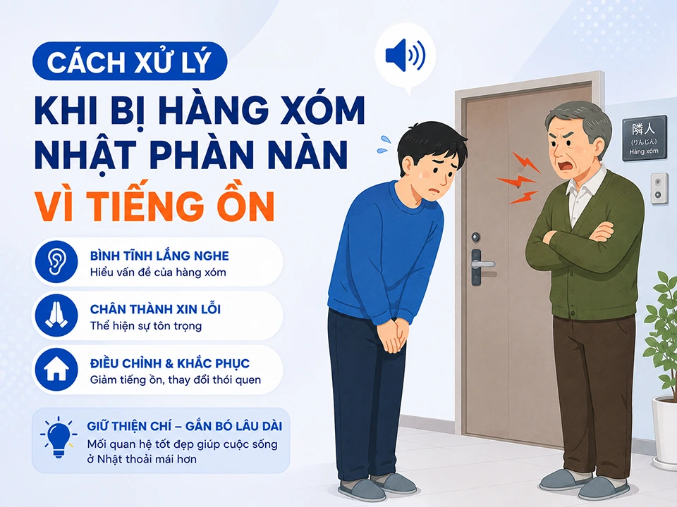 Cách xử lý khi bị hàng xóm Nhật phàn nàn vì tiếng ồn