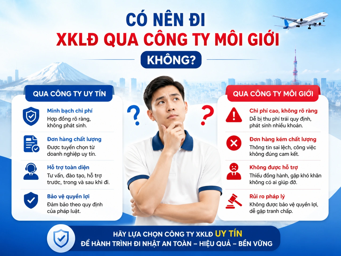 Có nên đi XKLĐ qua công ty môi giới không?
