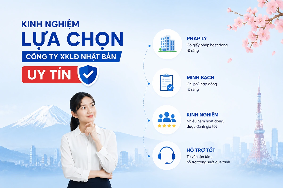 Kinh nghiệm lựa chọn công ty XKLĐ Nhật Bản uy tín