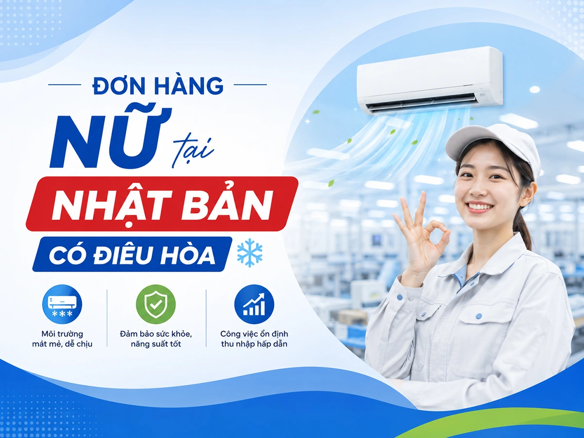 Đơn Hàng Nữ Tại Nhật Bản Có Điều Hòa
