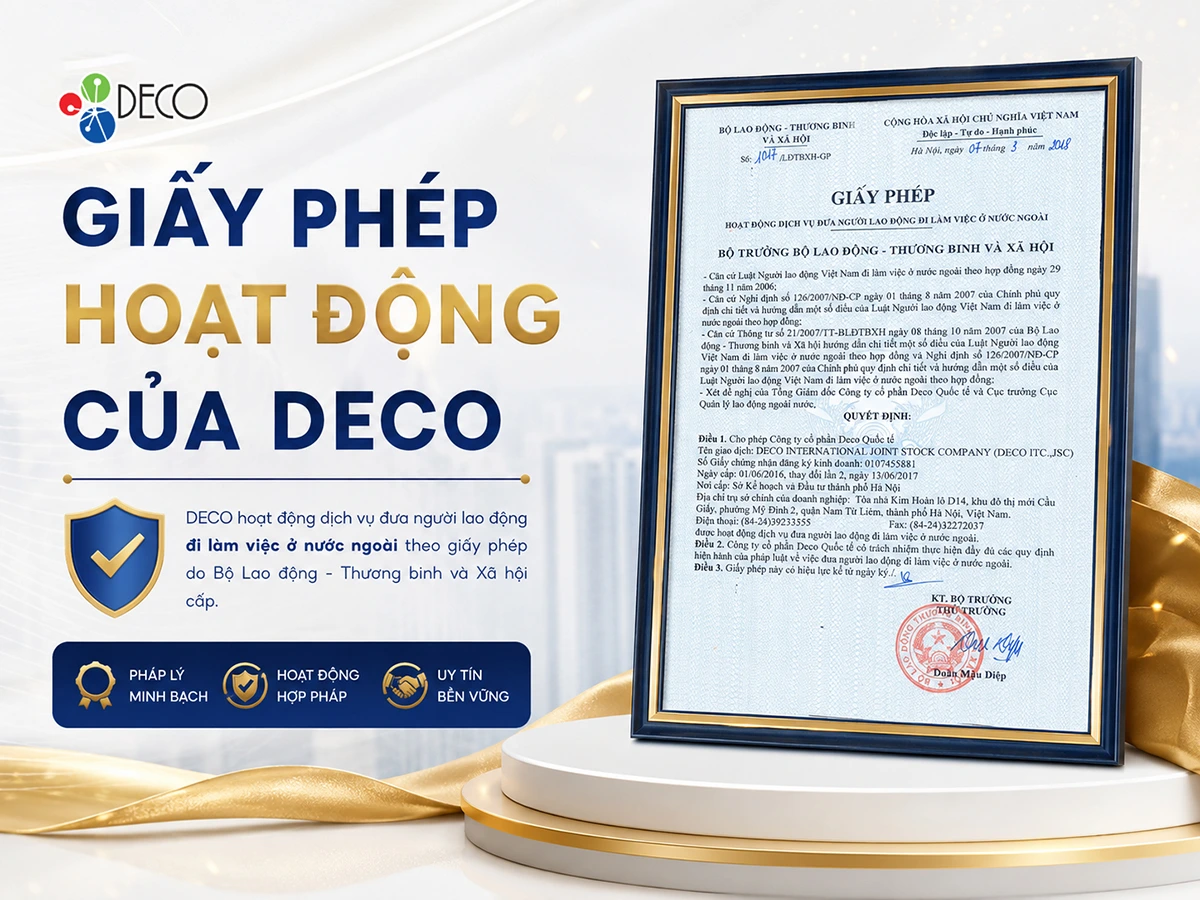 Giấy Phép Hoạt Động Của DECO