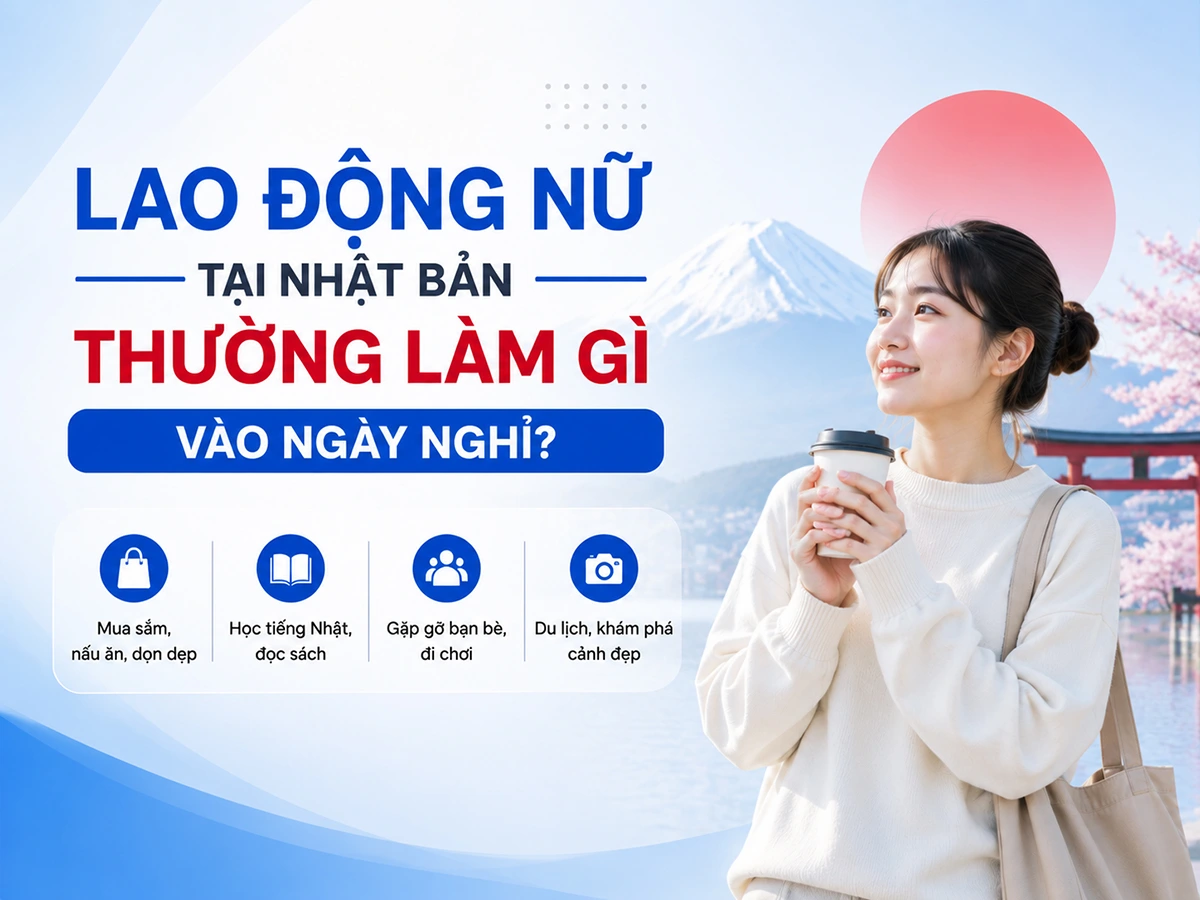 Lao động nữ tại Nhật Bản thường làm gì vào ngày nghỉ?