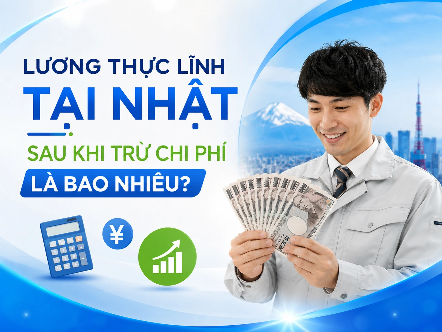 Lương thực lĩnh tại Nhật sau khi trừ chi phí