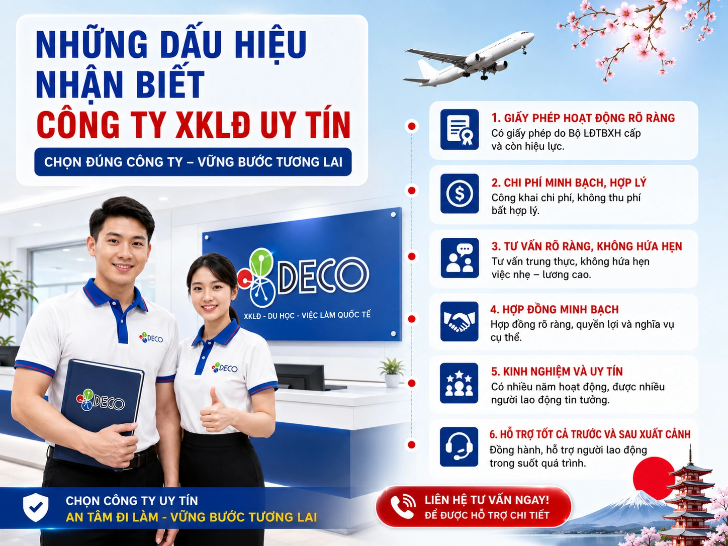 Những dấu hiệu nhận biết công ty XKLĐ uy tín