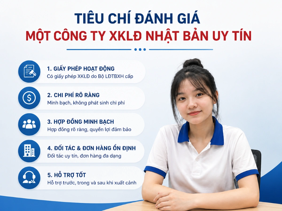 Tiêu chí đánh giá một công ty XKLĐ Nhật Bản uy tín