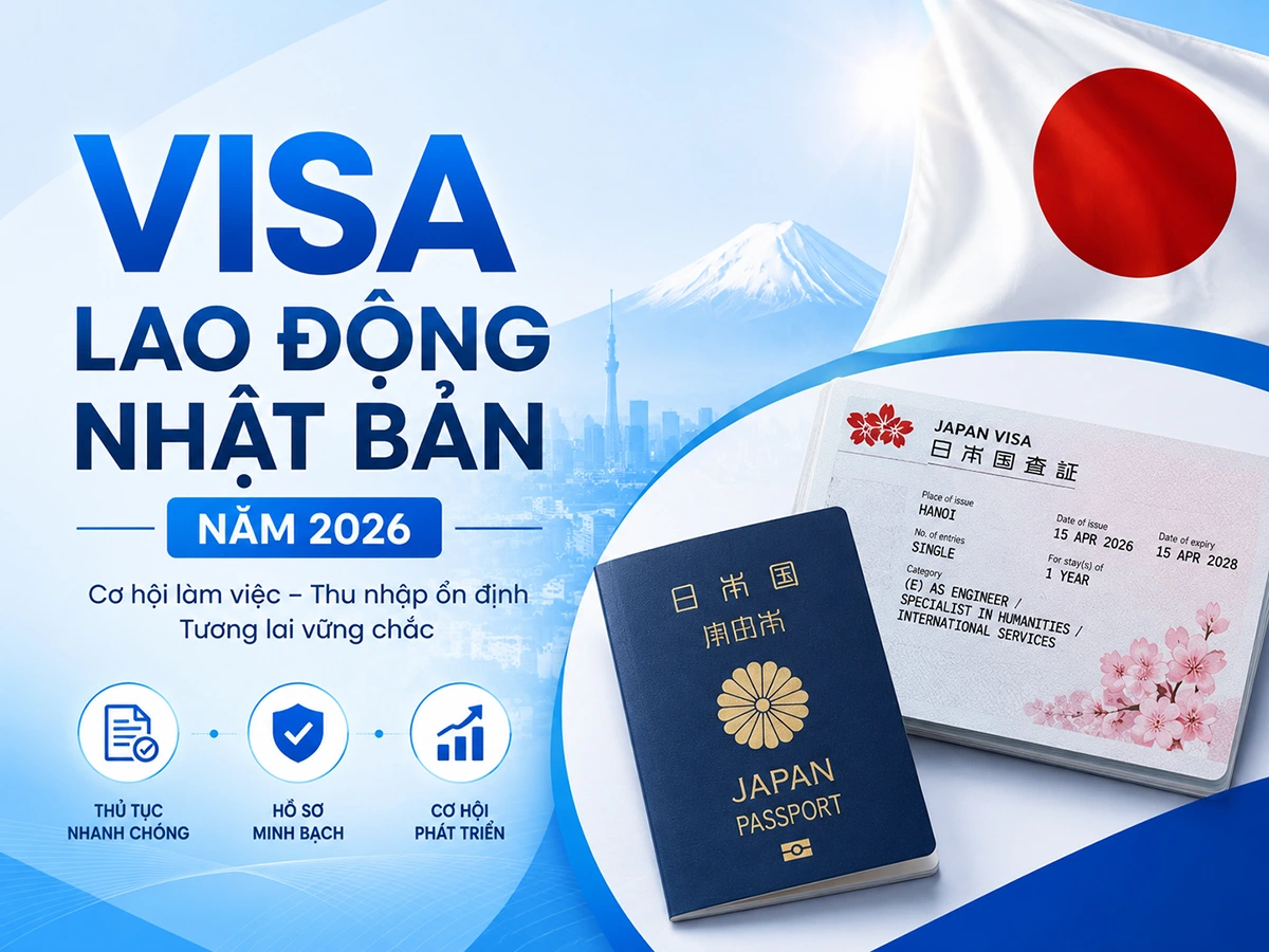 Visa lao động Nhật Bản năm 2026