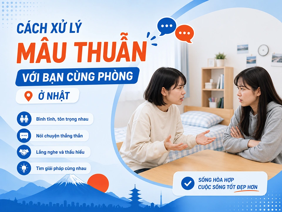 Xử lý mâu thuẫn với bạn cùng phòng ở Nhật
