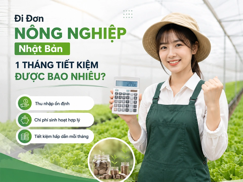 Đi đơn nông nghiệp Nhật Bản 1 tháng tiết kiệm được bao nhiêu?