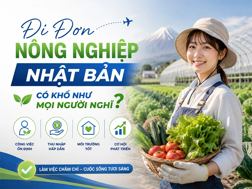 Đi đơn nông nghiệp Nhật Bản có khổ không?