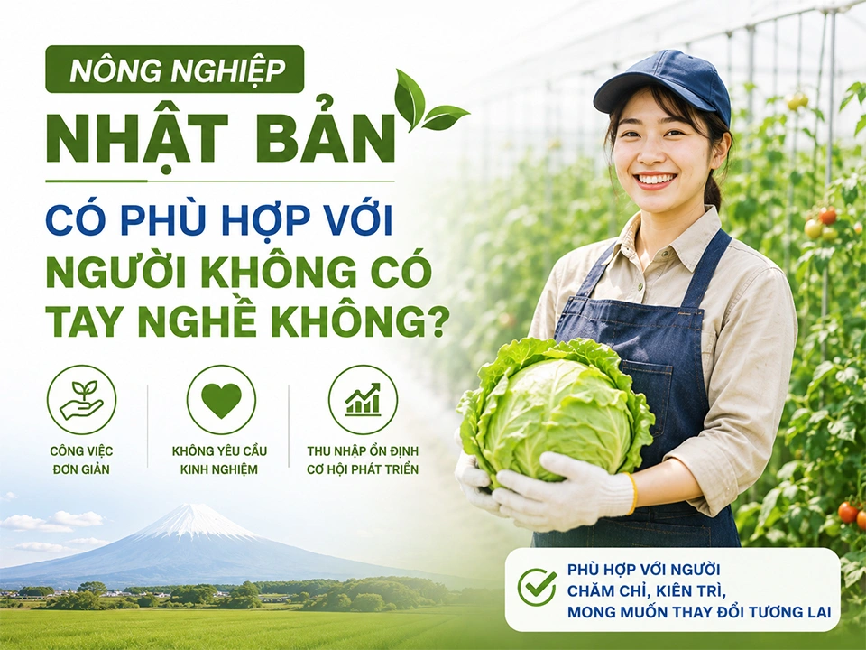 Nông nghiệp Nhật Bản có phù hợp với người không có tay nghề không?