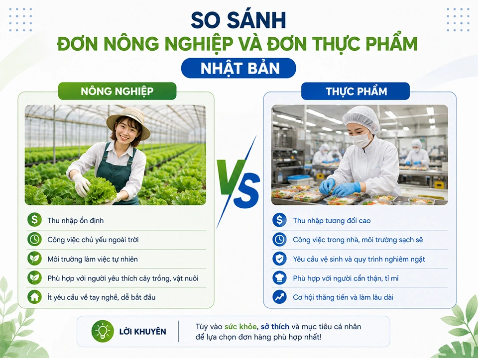 So Sánh Đơn Nông Nghiệp Và Đơn Thực Phẩm Nhật Bản