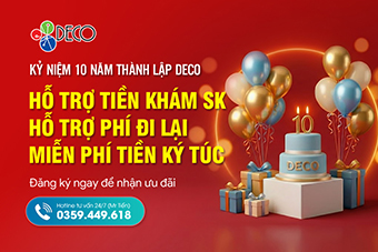 🎉Tưng bừng ƯU ĐÃI kỷ niệm 10 năm thành lập DECO
