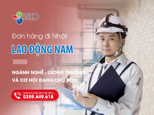 Đơn hàng đi Nhật cho nam – Ngành nghề, lương thưởng và cơ hội 2026
