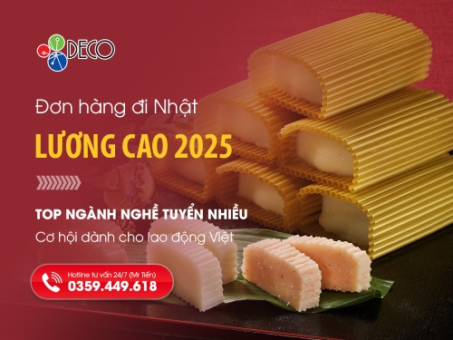 Đơn hàng đi Nhật lương cao – Top ngành nghề tuyển nhiều nhất 2025