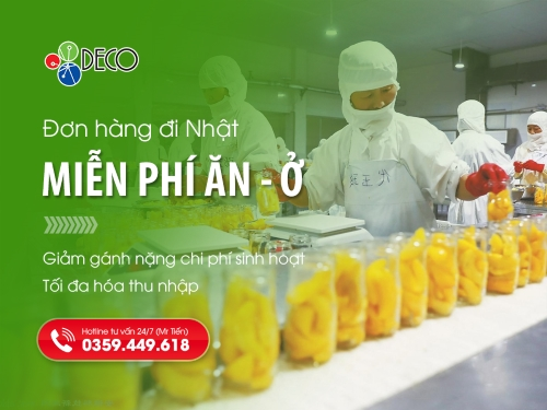Đơn hàng đi Nhật miễn phí ăn ở – Giảm gánh nặng chi phí sinh hoạt