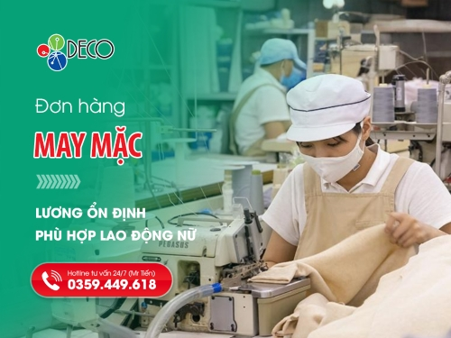 Đơn hàng may mặc Nhật Bản – Cơ hội cho lao động nữ, việc nhẹ, lương ổn định