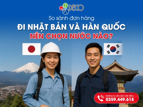 So sánh đơn hàng đi Nhật và Hàn Quốc – Nên chọn nước nào?